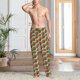 thumbnail image 2 of Balery Geometric Watermelon Pantalones de pijama para hombre, pijama ultraligero, pantalón de descanso-XX-Large, 2 of 6