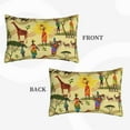 thumbnail image 4 of Balery Ethnic African Pillow Covers,Bed Pilowcases,Reversible Plush Throw Pillow Covers End Pillow Encasement,Pillow Case - 14"X20", 4 of 9