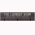 thumbnail image 3 of Laundry Room Wash Dry Fold Repeat Coat Rack Wall Sign, 3 of 4