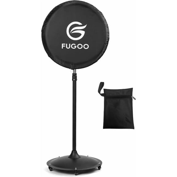 Fugoo Outdoor Fan Cover Heavy Duty Waterproof Dustproof 420D Fabric Black 1 Pack for 20 Inch Pedestal and Wall Mount Fans