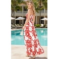 thumbnail image 5 of HAPPY BAY Women's Beach Summer Wedding Tube Top Maxi Evening Frill Dress for Women One Size Crimson_AB585, 5 of 5