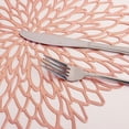 thumbnail image 6 of 4-Pack Silver PVC Placemats ,Reversible Hollow out Design Table Chargers for Dining Table Settings (15inch), 6 of 10