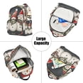thumbnail image 5 of FORMRS Mini Backpack Purse for Women Quilted Travel Daypack Casual Shoulder Bag, Red Snowmen, 5 of 7