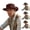 Brick Red, variant on Western Cowboy Sun Hat Wide Brim Outdoor Beach Fedora Panama Bucket Hats Coffee,One Size