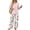 Light pink, variant on Two-Piece Set for Women, 3/4 Sleeve Tops and Wide Leg Pants Tracksuit Summer Spring Outfits Cruise Travel Airport Beach Vacation