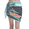 thumbnail image 5 of Zufioo Panther Floral Illustration Print Women's Beach Short Wrap Skirt, Short Quick-drying Wrap Skirt, Swimsuit Cover-up Sun Protection Cape, Suitable for Beach, Pool-One Size, 5 of 7
