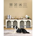 thumbnail image 4 of Dog Crate Furniture, 71" Heavy Duty Dog Kennels with Divider, Pads, Side Table, TV Cabinet, 4 of 8