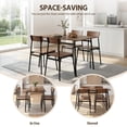 thumbnail image 5 of AENKYO 5-Piece Dining Table Set for 4, Walnut Wood Top Kitchen Table with 4 Chairs, Space Saving for Small Spaces, 5 of 8