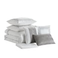 thumbnail image 2 of Salerno 7 Piece Faux Suede Embroidered Comforter Set, White - Queen, 2 of 6