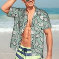 thumbnail image 5 of Lsque Retro Rooster4 pattern Hawaiian Shirt for Men, Unisex Summer Beach Casual Short Sleeve Button Down Shirts-, 5 of 9