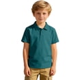 thumbnail image 7 of Cethrio Boys Cotton Polo Shirts, Summer Collared Short Sleeve 3 Piece Kids School Uniform Tops Green Size 3-4 T, 7 of 7