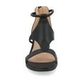 thumbnail image 6 of Journee Womens Trayle Wedge Back Heel Zip Sandals, Widths Available, 6 of 9