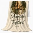 thumbnail image 2 of Mountain Tent Campfire Adventure Quote, Rustic Outdoor Style for Camping Lovers, Better Together Scene and Anniversary Gift, Soft Flannel Blanket for Cabin and Lodge, Home Decor, 2 of 9