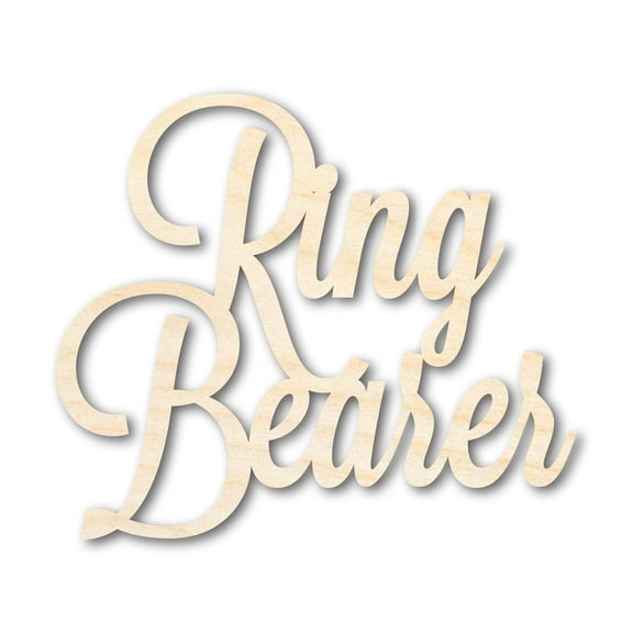Unfinished Wood Ring Bearer Shape - Word Craft - up to 46" 20" / 1/4"