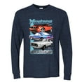 thumbnail image 2 of Wild Bobby, Mustang Ford Classics Cars and Trucks Men Long Sleeve Shirt, Vintage Heather Navy, Large, 2 of 6