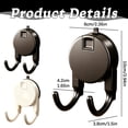 thumbnail image 4 of 2 Pcs Strong Suction Cup Hooks for Shower, Bathroom, Kitchen, Heavy Duty Hangers for Door Wreaths, Robe, loofah, Towel, Utensils, Removable Wall Hooks for Tile, Glass, Mirror （Beige）, 4 of 5