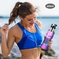 thumbnail image 5 of Yayeee 20oz Insulated Water Bottle Double Wall Stainless Steel with Flip Straw Lid, Pink Neon Road, 5 of 7