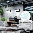 thumbnail image 4 of Aplique LED de pared para exterior moderno, 12 W, resistente al agua IP65, aluminio antracita, iluminación decorativa para patio, jardín, terraza, cerca de la pared, camino, patio, villa, pasillo, bla, 4 of 5