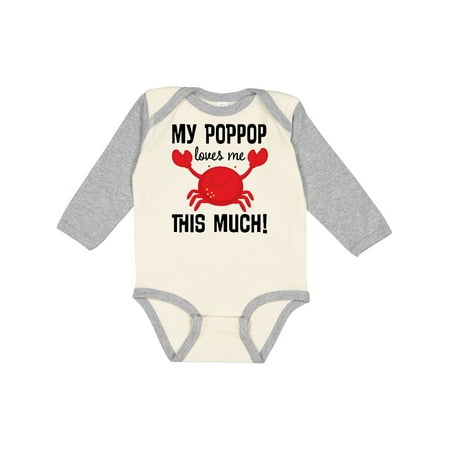 

Inktastic My PopPop Loves Me gift Gift Baby Boy or Baby Girl Long Sleeve Bodysuit