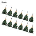 thumbnail image 4 of Sunlit Christmas Tree Decorative Shower Curtain Hooks with Star, Green Shower Curtain Rings, Resin, Xmas Theme Winter Holiday Bathroom Decoration, Set of 12, 4 of 6