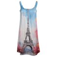 thumbnail image 5 of Ladies' Summer Dress Beach Sleeveless Eiffel Tower T-shirt Vest Sun Skirt, 5 of 8