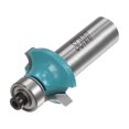 thumbnail image 3 of Uxcell Roundover Router Bit 1/2 Shank 7/8" Radius Carbide Tipped with Bearing Cyan, 1/2" x 1/4" 1, 3 of 5