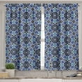thumbnail image 2 of Ambesonne Moroccan Valance & Curtain, Persian Gypsy Design, 55"x36", Royal Blue, 2 of 6