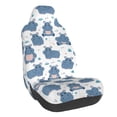 thumbnail image 1 of Wukai Cute Hippos Full Set Car Seat Covers with Soft Padding Universal Auto Front Seats Protector and Cushion Mat, 1 of 5