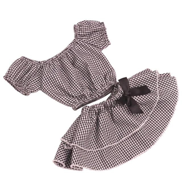 Ropa para muñecas de 18 pulgadas Zulema Trajes de muñeca americana hombros descubiertos 4 colores gris