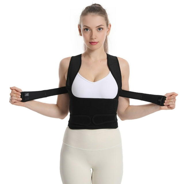 Posture Corrector Brace with Adjustable Shoulder Straps Lightweight Breathable Mesh Full Back Support Waistband Posture Support
