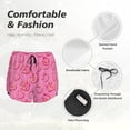 thumbnail image 4 of Balery Cute Cowgirl Pattern Women's Running Shorts with Liner 2 Pockets Elastic Workout Athletic Gym Yoga Shorts-X-Large, 4 of 7