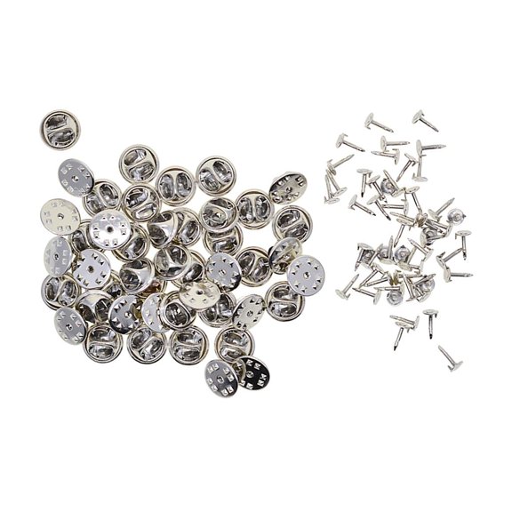 EHJRE 50 Sets Butterfly Clutch Metal Pin Backs Replacement Hat Pin Lapel