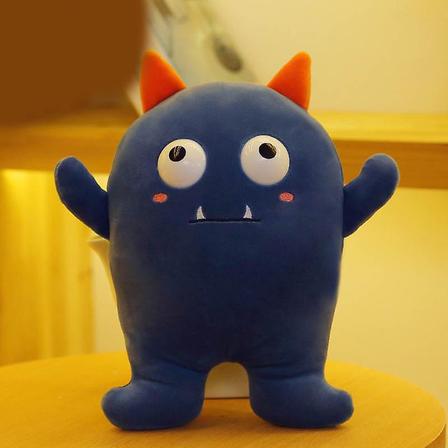 Cute Monster Shape Plush Toy Fun Expression Stuffed Plush Toy Cushion For Kids