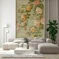 thumbnail image 3 of Idea4wall 2pcs Vintage Floral Elegant Blooming Roses Watercolor Wall Murals, Not Peel and Stick, Non-Woven Wallpaper Large Wall Decoration for Rooms, 48"x120", 3 of 5