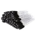 thumbnail image 1 of 50 Pcs Disposable Eyelash Brushes, Eye Lash Brush, Mascara Wands, Spoolies for Eyelash Extensions, Makeup Supplies Kit Cleansing Glitter Applicator Tool Accessories Bristle (Crystal Black), 1 of 5