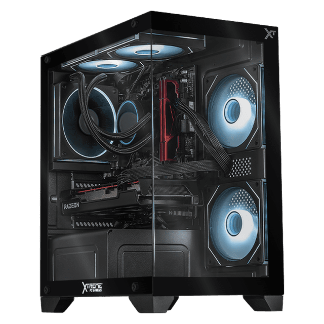 Computadora Gamer Xtreme PC Gaming AMD Radeon RX 7600 Ryzen 7 5700X 16GB SSD 1TB Sistema Liquido WIFI Black experiencia de juego fluida en nivel medio