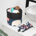 thumbnail image 6 of PhooArto Large Barrel Drawstring Makeup Bag, Cute Heart Skull Pattern Travel Cosmetic Bag Portable Make Up Organizer Bag, 6 of 6