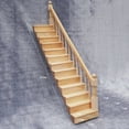 thumbnail image 5 of Naierhg Doll House Stair Sturdy With Handrail Wood Handmade Doll Staircase for Home, 5 of 7