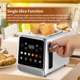 thumbnail image 4 of tostador de visualización táctil tostador de 2 rebanadas con visualización LCD, temporizador digital de acero inoxidable, 6 tipos de pan y 6 ajustes de sombra, ranuras extra anchas inteligentes, 4 of 5