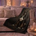 thumbnail image 6 of Brindle Dog Portrait on Black Background, Realistic Pet Style for Dog Lovers, Golden Arch Scene, Warm Flannel Blanket for Living Room and Bedroom, Birthday Gift and Bold Home Decor, 6 of 8