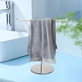 thumbnail image 6 of deevoka T Shape Hand Towel Holder Countertop Towel Stand, Waterproof with Base Hand Towel Stand Standing Towel Bar for Hotel Bathroom argent, 6 of 9