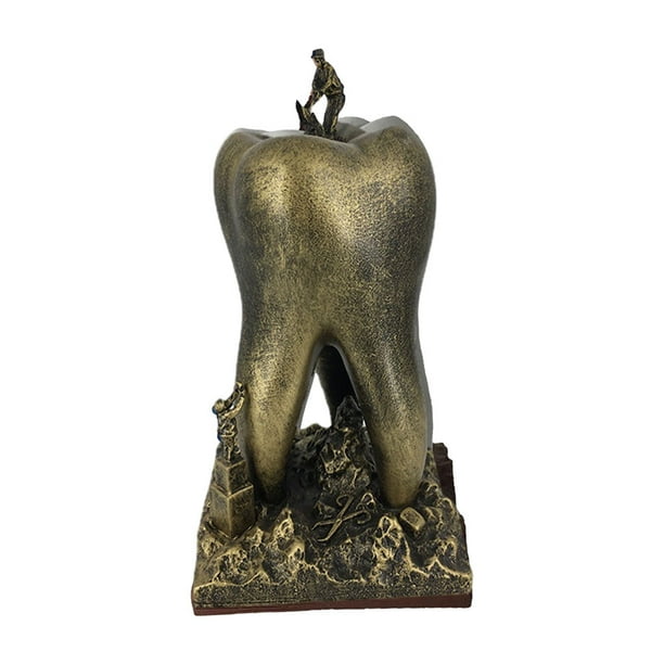 Wosthever Figurita - Regalo para dentistas y clínicas dentales Decoración de oficina Decoración de regalo Decoración de escritorio Artesanía cobreño