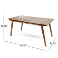 thumbnail image 4 of Noble House Perry Indoor Acacia Wood Dining Table, Teak Finish, 4 of 5