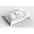 thumbnail image 2 of Ambesonne Country Pillow Sham 2 Pack, Rabbit Portrait, 36"x20", Blue Grey White, 2 of 3