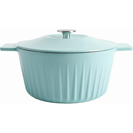 Eastholm 5 QT Enamel Cast Iron Dutch Oven, Martha Blue