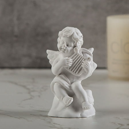 

Cupid Loves God Sculpture Resin Imitation Plaster Home Decoration for Friend Family Neighbors Gift