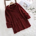 thumbnail image 4 of Hoodies for Women Casual Solid Plush Hooded Long Sleeve Blouse Lightweight and Comfortable Pullover Tops Sweatshirt Size XL, 4 of 4