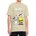 thumbnail image 1 of Camiseta de gran tamaño de Peanuts, Charlie Brown y Snoopy, camisetas de algodón, camiseta The World Will Adjust para camisetas de manga corta para hombres, 1 of 5