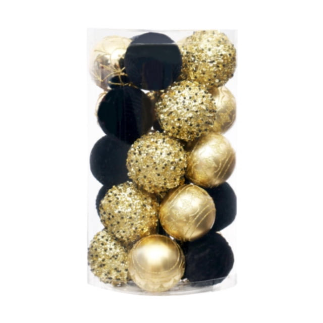 25 bolas de Navidad para de Navidad, adornos decorativos, adornos colgantes de lujo y novedosos para celebraciones de año Nuevo en cafeterías