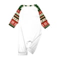 thumbnail image 4 of Yuaguia Family Matching Christmas Pajamas Set, Long Sleeve Raglan Top and Pants Holiday Sleepwear, Green Festive Loungewear, Xmas Gifts Pjs for Party Photo, Baby 3 Months, 4 of 5